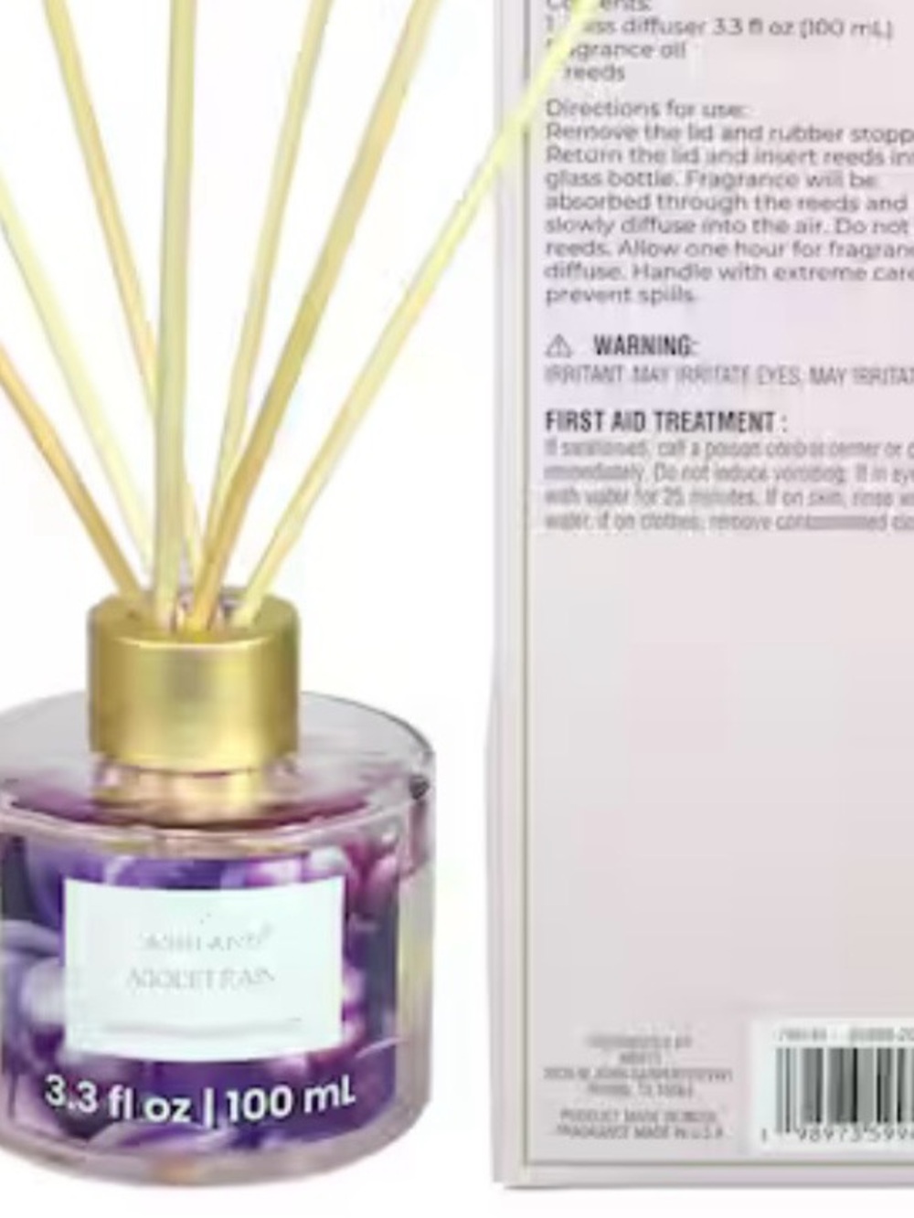 Violet Rain -Ashland Reed Diffuser with Gold Cap - Picture 6 of 6